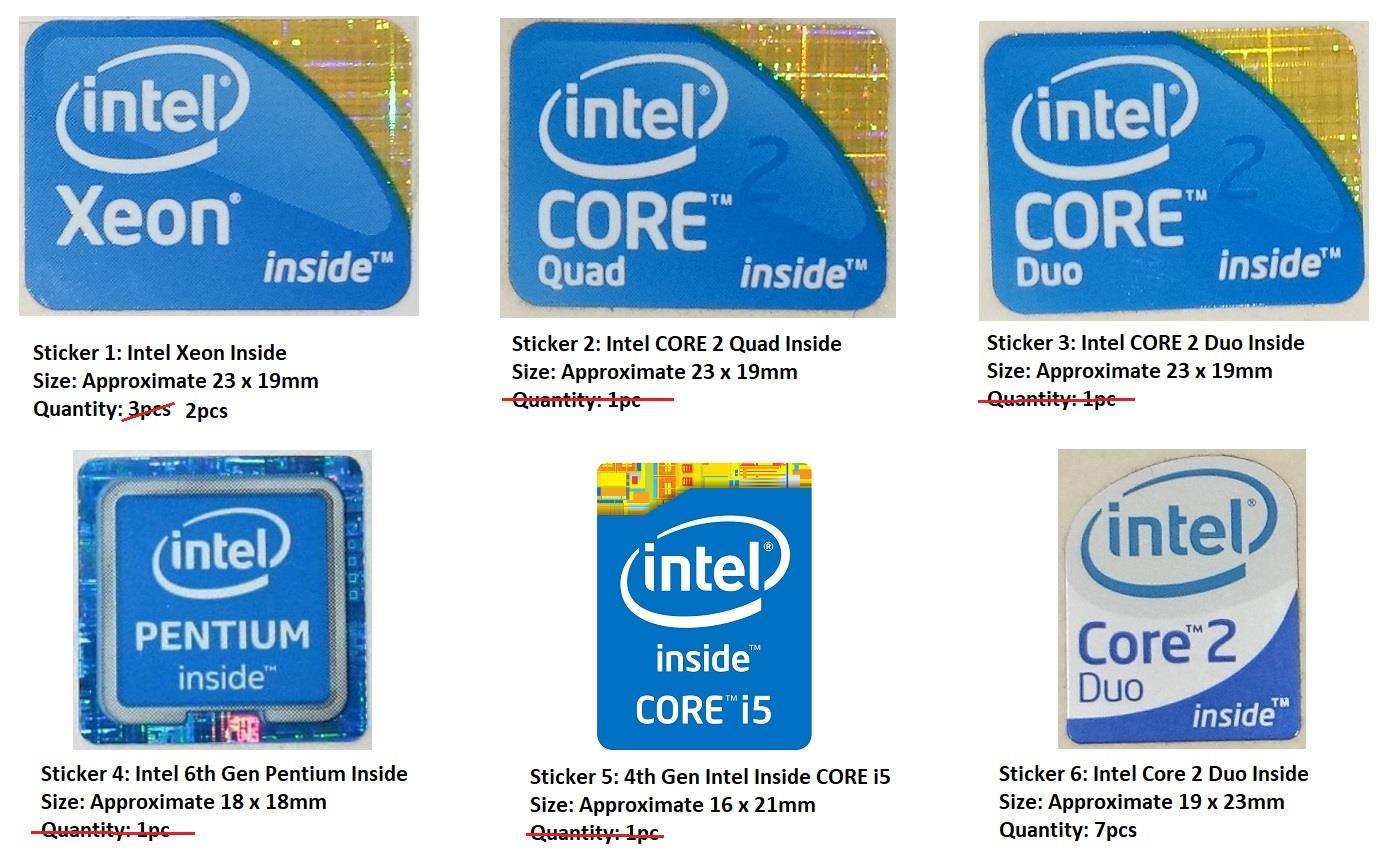 Intel Core 2 Duo Logo - Original Intel Pentium C2D C2Q i5 Xe (end 9/1/2019 12:15 PM)