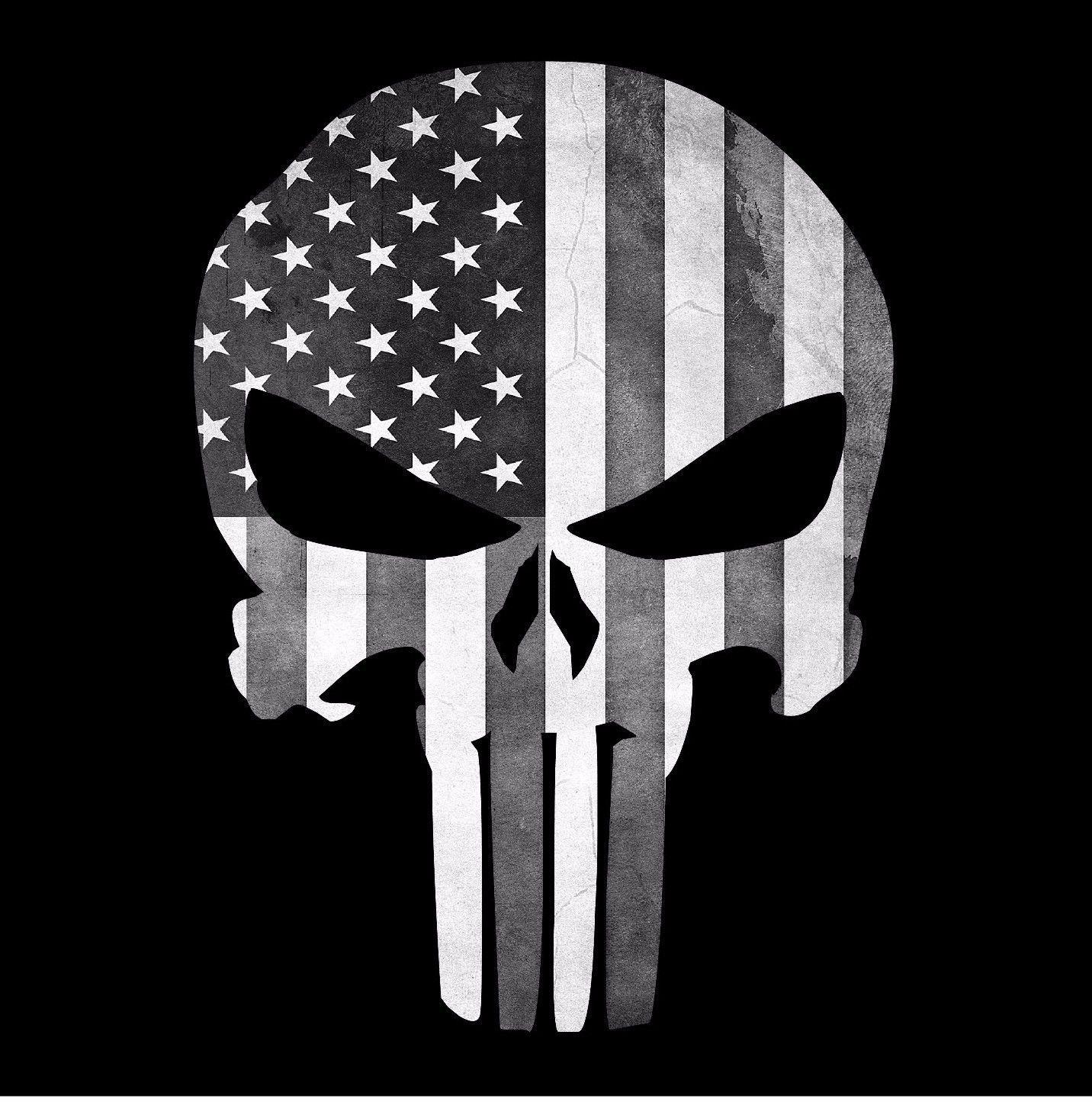 Black and White Punisher Logo - LogoDix