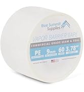 Blue Summit Supplies Vapor Barrier Tape, PE 9mm Polyethylene Tape, Moisture Barrier Seam for Craw...