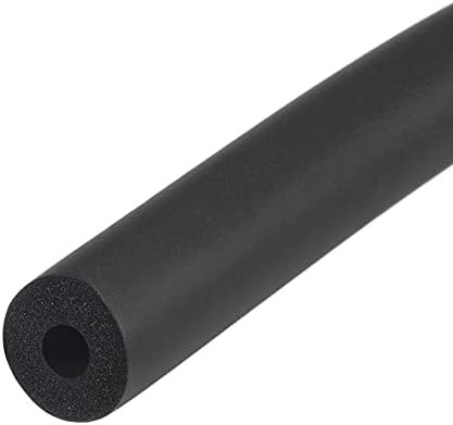 uxcell Foam Tubing for Handle Grip Support, Pipe Insulation, 1/4"(6mm) ID 16mm OD 2m Length Black