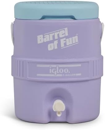 Igloo 2-Gallon Retro Party Water Jug Cooler, Lilac Breeze