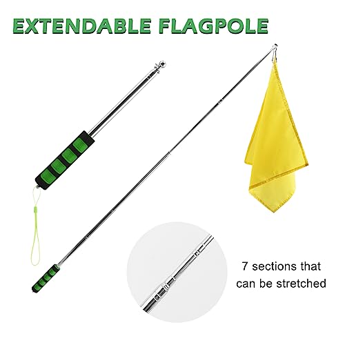 POHOVE 4Pcs Horse Training Flag Tour Guide Flag with 63″ Telescopic ...