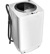 Giantex Portable Washing Machine, Full Automatic Washer and Dryer Combo, with Built-in Pump Drain...