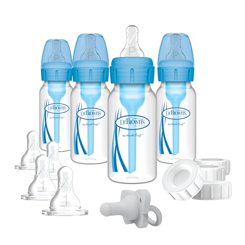 Dr. Brown's Natural Flow® Anti-Colic Options+™ Narrow Breast to Bottle Pump & Store Feeding Set with Slow Flow, Baby Bottle T