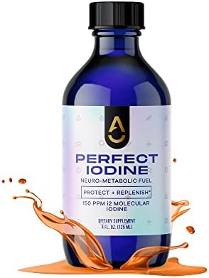 Activation Products - Perfect Iodine Solution, Thyroid Support for Women and Men, Oral or Topical Colorless Iodine Liquid for Thyroid Energy and Skin Health, Non GMO Pure Iodine Supplement, 125 ml