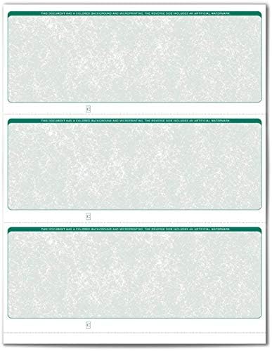 VersaCheck ValueChex - 1500 Blank Business Standard Checks - Green Classic - 500 Sheets Form #3000