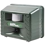 ASPECTEK Yard Sentinel Outdoor Ultrasonic Animal Repeller with Motion Sensor, Adjustable Volume, Waterproof, Extension Cord, Powerful Repel for Squirrel, Raccoon, Skunk, Rabbit, Fox, Deer, Etc