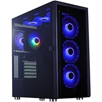 MLOONG Gaming PC Desktop AMD Ryzen 5 9600X (Up to5.4GHz) CPU, GeForce RTX 4060 8G, 1TB NVME SSD, 16GB DDR5 RAM 6000MHz, 650W PSU, 7ARGB Fans,Windows 11 Home 64-bit WiFi Gaming Desktop