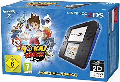 Console Nintendo 2DS - noir/bleu + Yo-Kai Watch Préinstallé