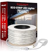 Shine Decor AC120V ECO LED Strip Lights 6000K Cool White, Cold-Resistant Waterproof Connectable L...