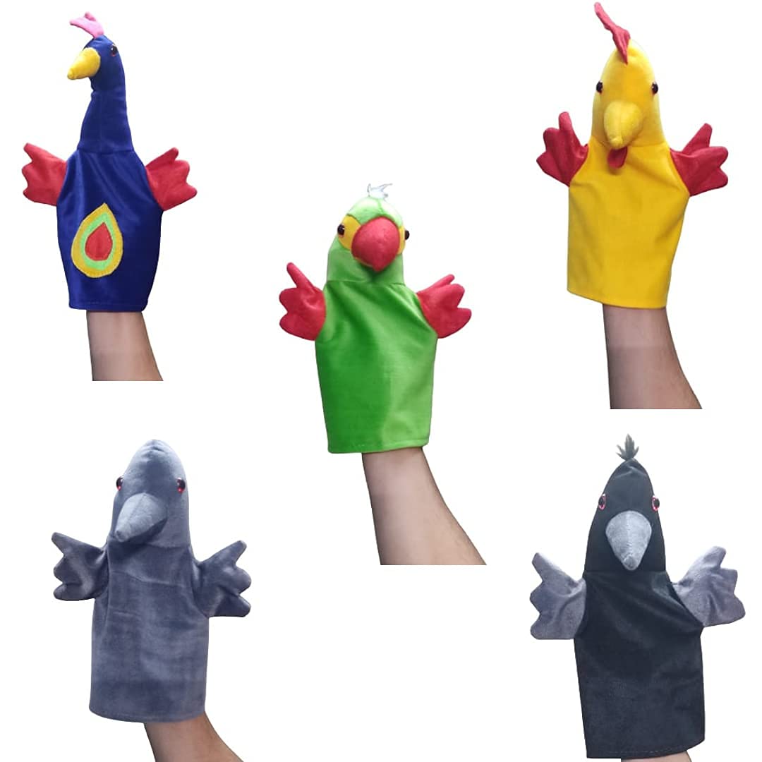 Buy Strawberry Stop Bird Hand Puppets (Set of 5 pcs) 12 inches | Story ...