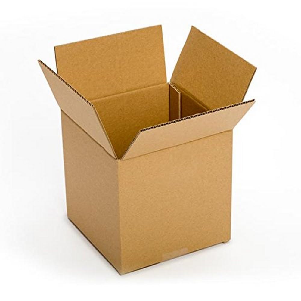 Pratt PRA0410 100% Recycled Corrugated Cardboard Box, 8" Length x 8" Width x 8" Height, Kraft