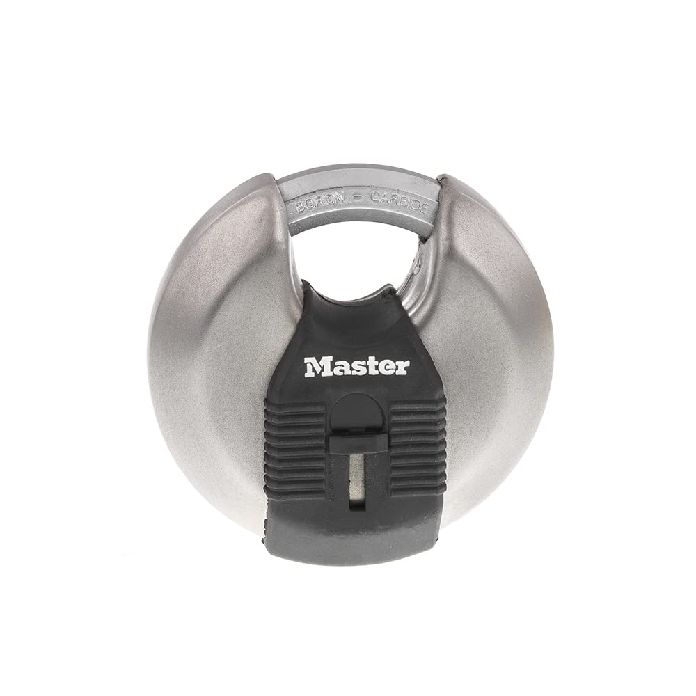 Master LockM50XD Magnum Heavy Duty Stainless Steel Discus Padlock with Key, Silver