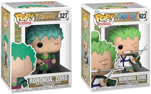 Funko Pop! Animation: One Piece - Roronoa Zoro Swordsman Bundle (#923 & #327 Bundle)