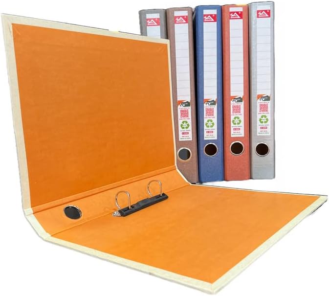 AMINIT Office 2D Ring Box File/Folder Documents File Folder Pack 4 Colour May Vary Depending On Availability