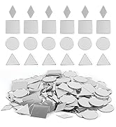 PP OPOUNT 200 PCS Mirror Mosaic Tiles, Triangles/Squares/Rounds/Rhombus Mini Mosaic Mirrors, 1 In...