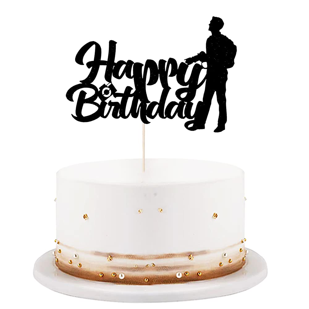 Amazon.com: LVEUD Camera Photographer Happy Birthday Cake Topper ...