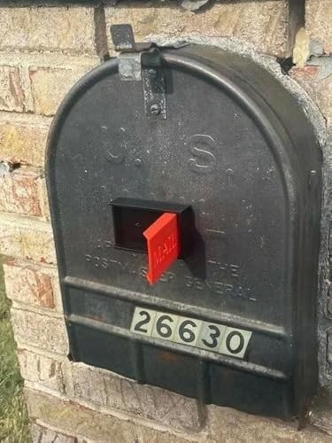 Mailbox Flag for Brick Mailboxes - Mailbox Flag Replacement Parts Red Mail Box Flag All Weather Plastic Mailbox Flag Replacement Kit for Brick or Stone Front Wall Mount Universal Alert Signal Stylish