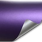 VViViD+ Premium Vinyl Wrap Film (25ft x 5ft, Matte Metallic Purple)