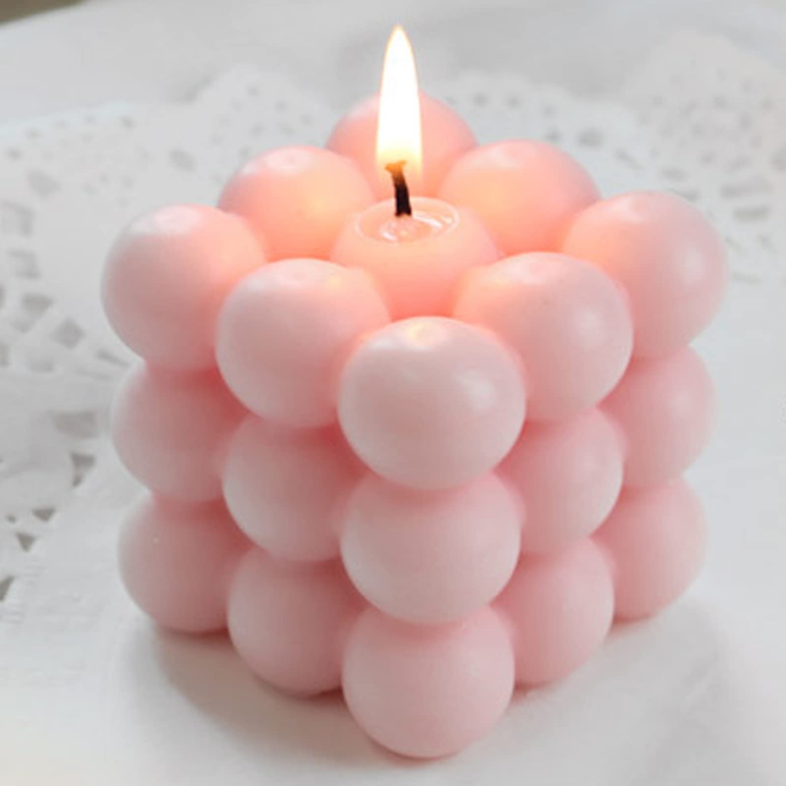 Amazon.com: Pink 2PCS Bubble Candle Pink Aromatherapy Candle ...