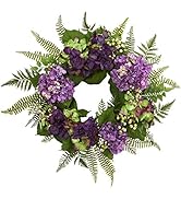 Nearly Natural 24in. Artificial Hydrangea Berry Wreath