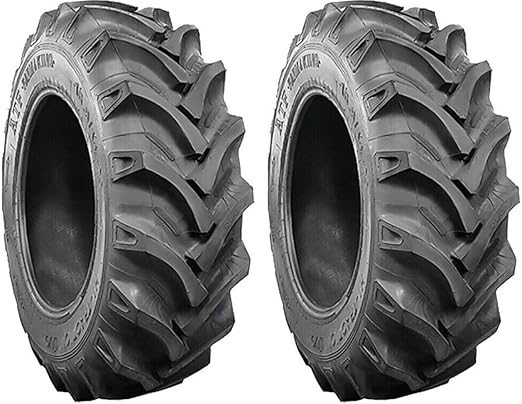 Amazon.com: Two 13.6-28 Rear Tractor Tires R1 with Tubes 13.6x28 Lug ...