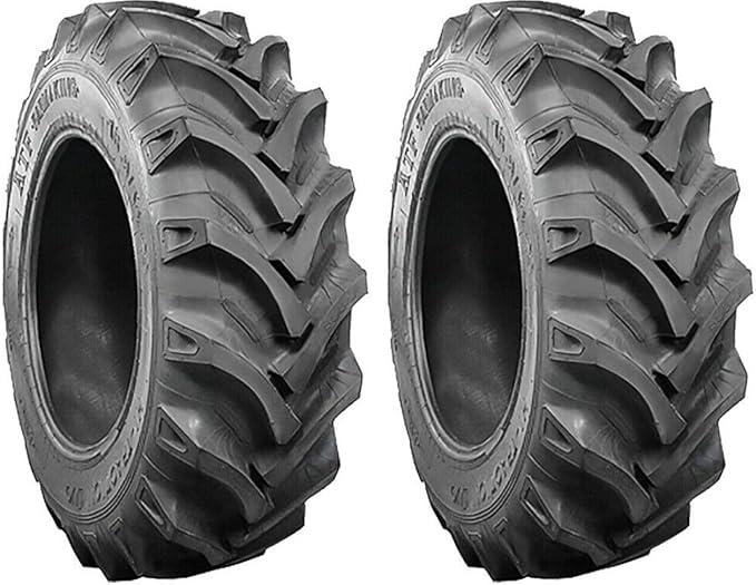 Amazon.com: Two 13.6-28 Rear Tractor Tires R1 with Tubes 13.6x28 Lug ...