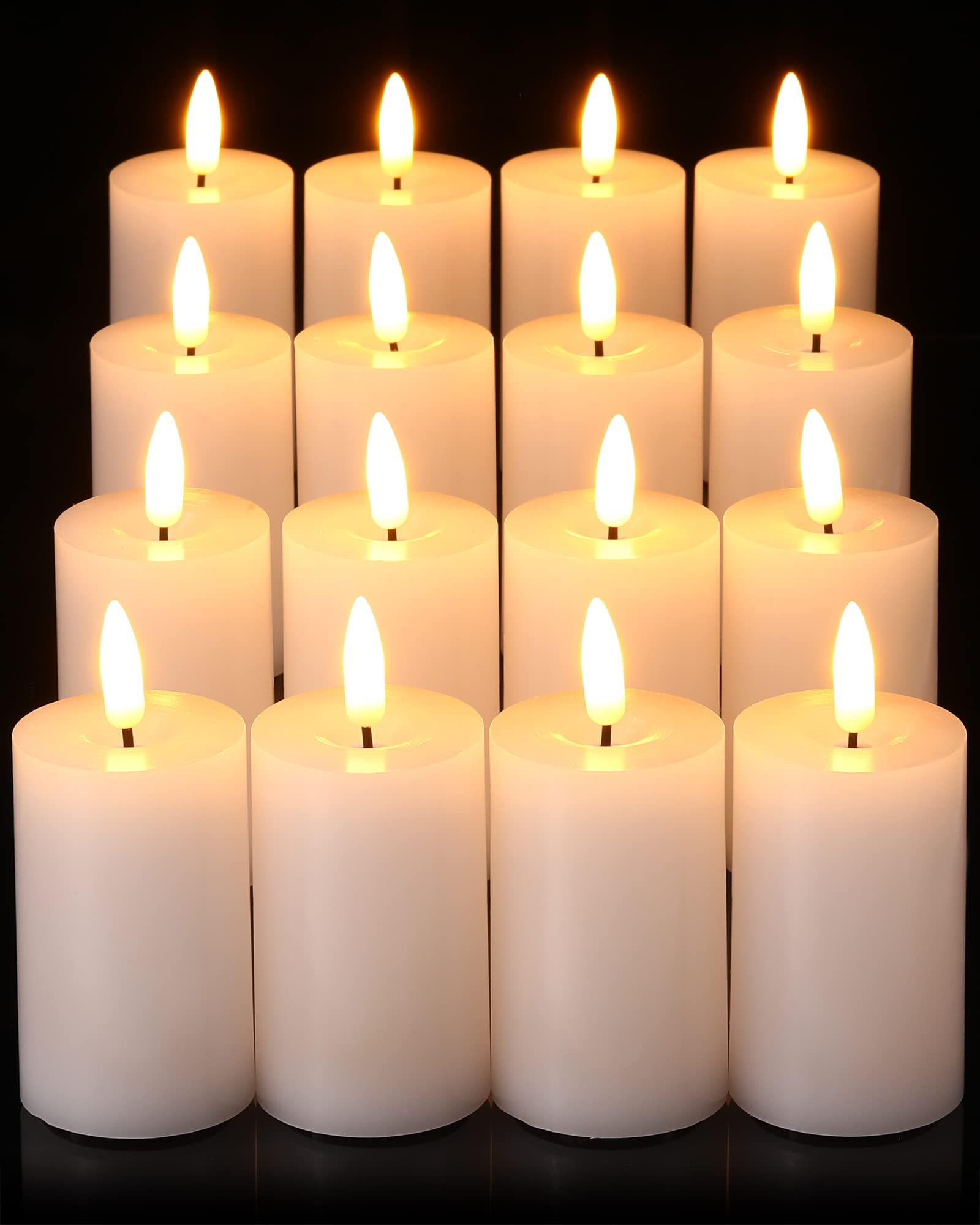 Amazon.com: 16 Pieces Flickering Flameless Votive Candles Bulk ...