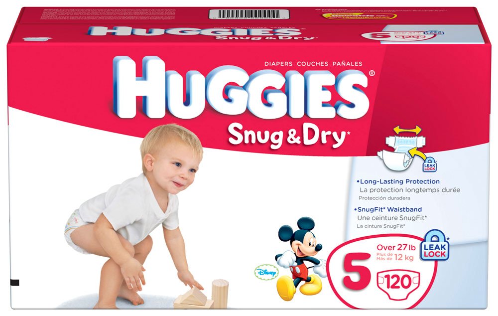 Huggies Snug And Dry Diapers Size Big (100-Count) 43130 The Home Depot ...