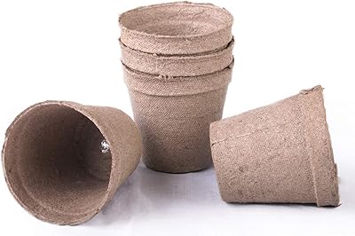 100 New Round Jiffy Peat Pots Size 3x3 ~ Pots are 3 Inch Round at The Top and 3 Inch Deep.