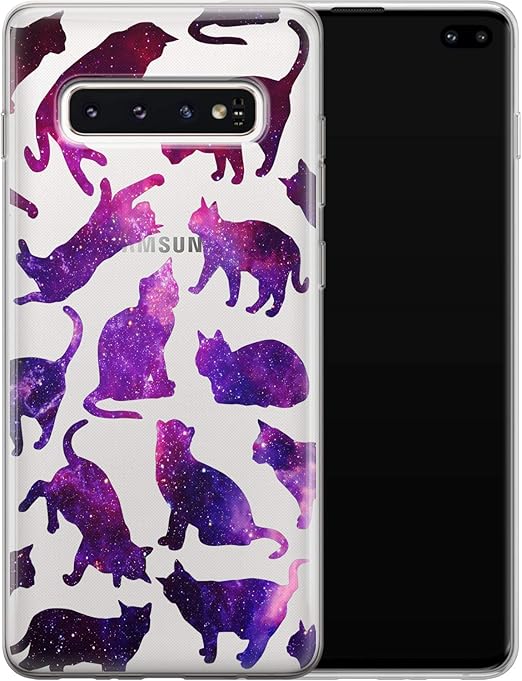 Amazon Com Vonna Phone Case Replacement For Samsung Galaxy S21 Fe S Plus S10 Note Ultra 5g S9 Pattern Cats Black Cute Galaxy Design Print Joyful Funny Pet Cover Flexible Slim Fit