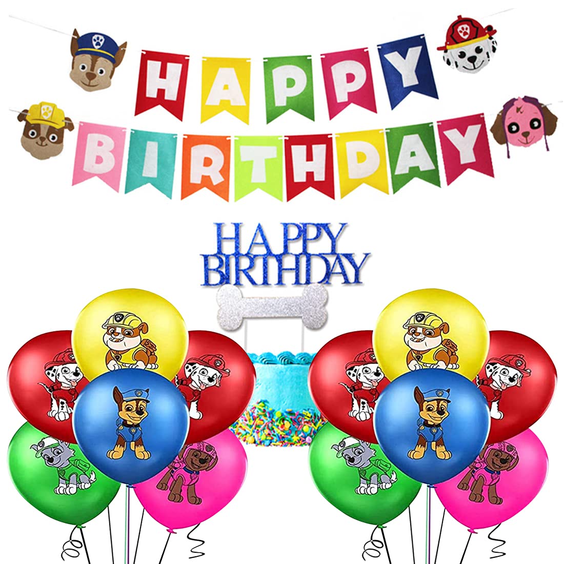 Buy 14 pcs Paw Patrol Party Supplies Birthday Balloons SILIN- Balloon ...