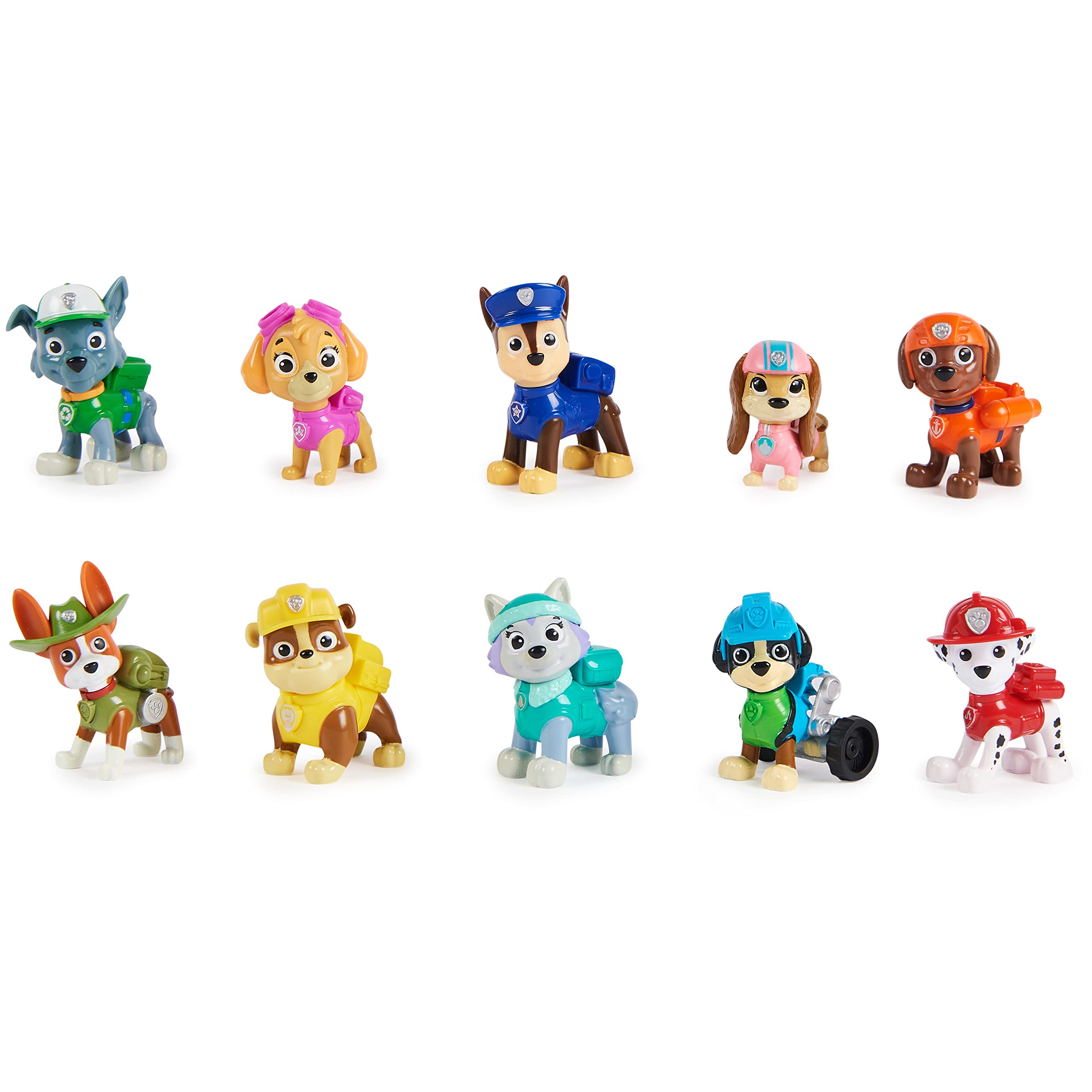 Photo 1 of Paw Patrol, 10th Anniversary, All Paws On Deck Toy Figures Gift Pack with 10 Collectible Action Figures, Kids Toys for Ages 3 and up Toy Figures Gift Pack (10 Characters)