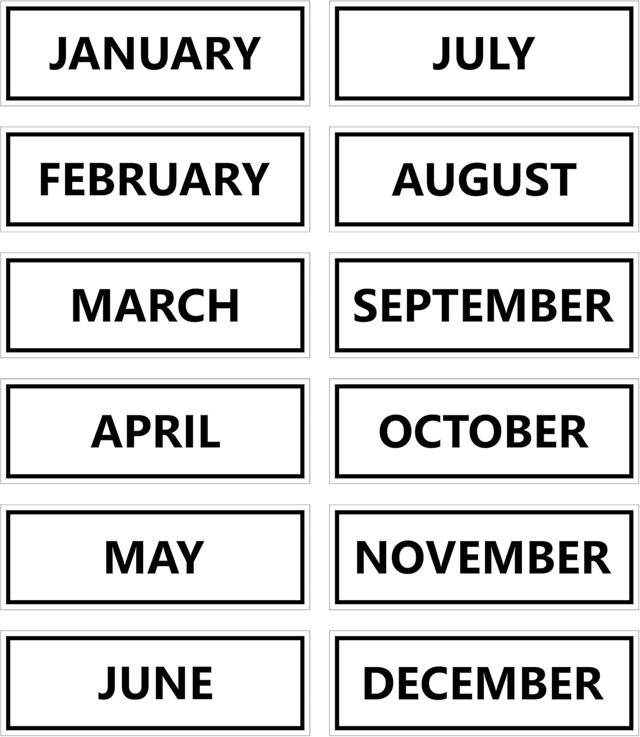 Amazon.com: Calendar Month Magnets (Non-Abbreviated) by DCM Solutions ...