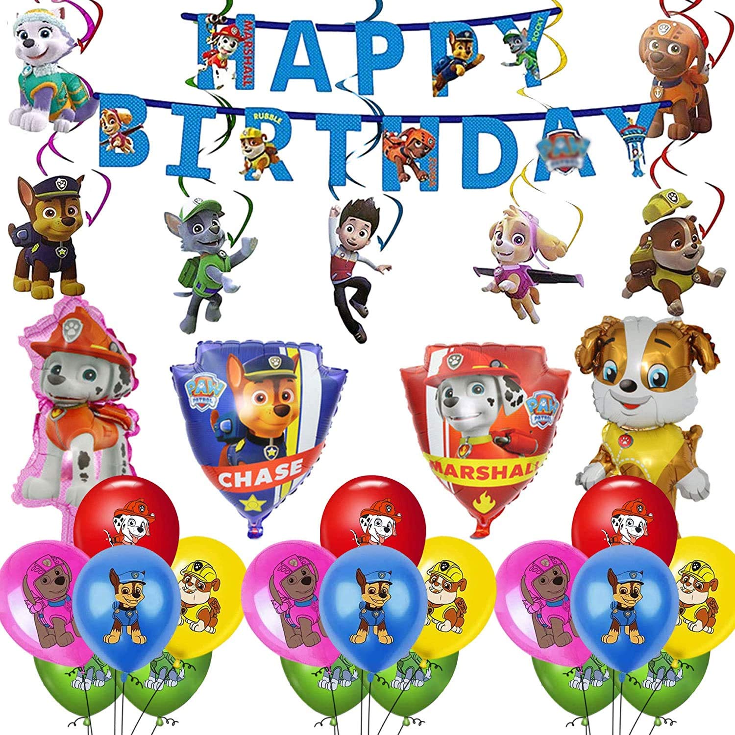 Buy Zsroot Paw Dog Patrol Party Supplies ,Paw Patrol Balloons ,Birthday ...