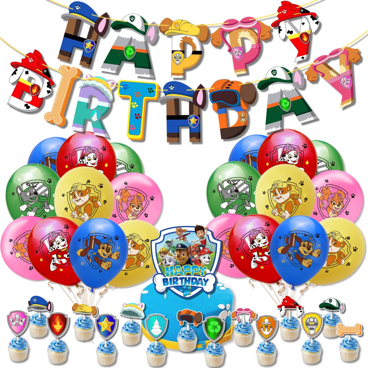 Buy Paw Patrol Birthday Decorations – Paw patrol birthday banner ...