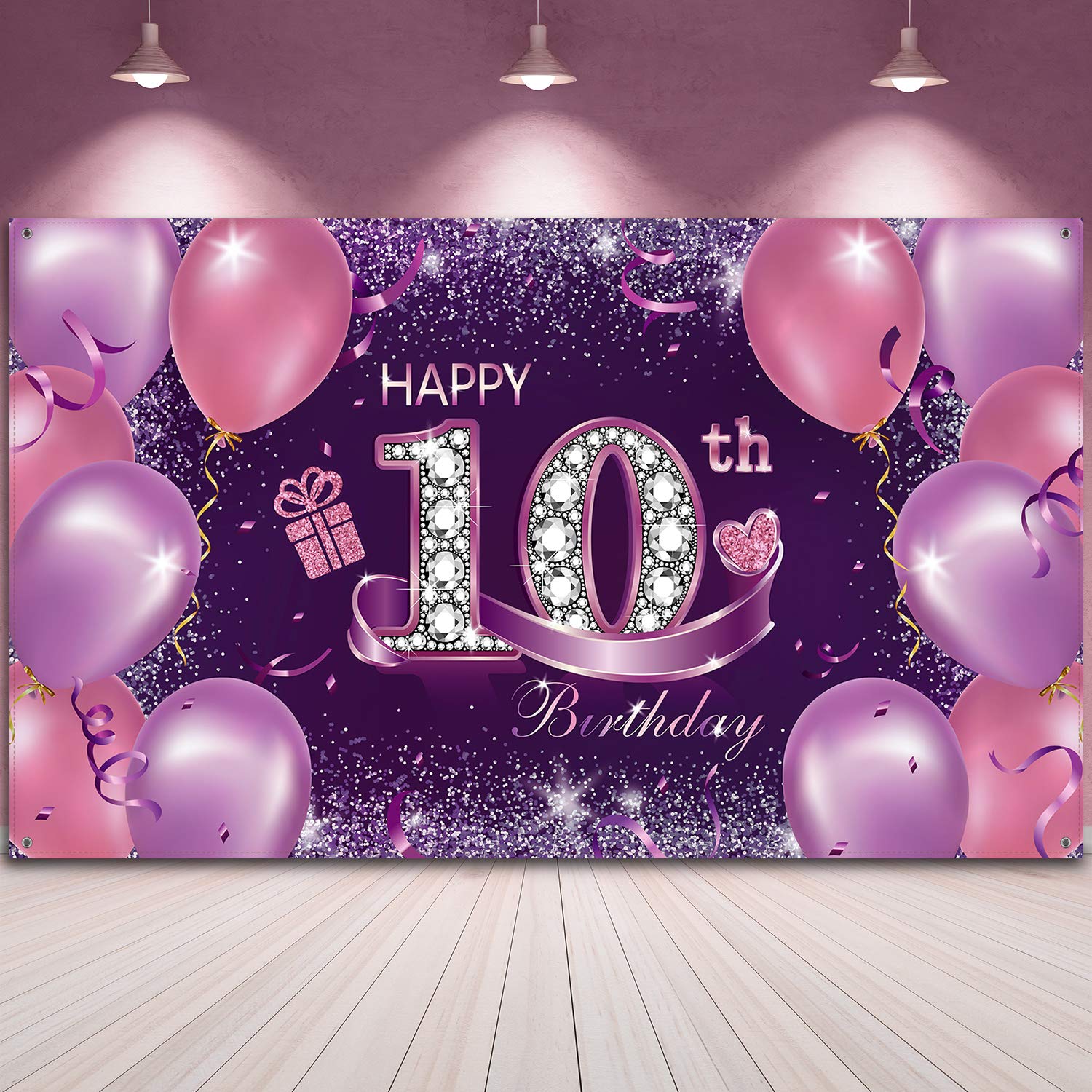 10th Birthday Decorations Backdrop Banner, Happy Ubuy Algeria | lupon ...