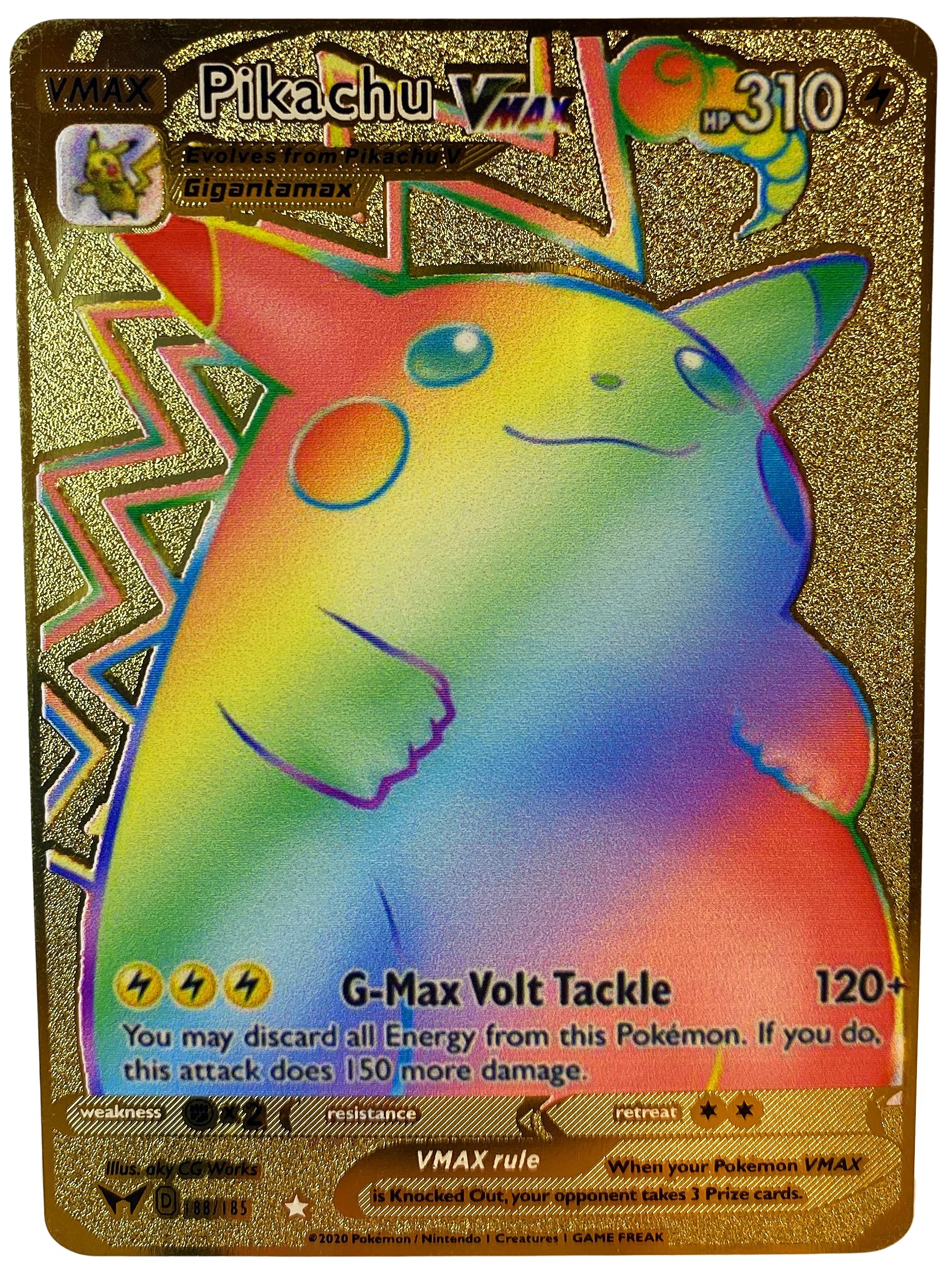 Buy Andol Pikachu Vmax Vivid Voltage Pokemon Card - Custom Rainbow ...