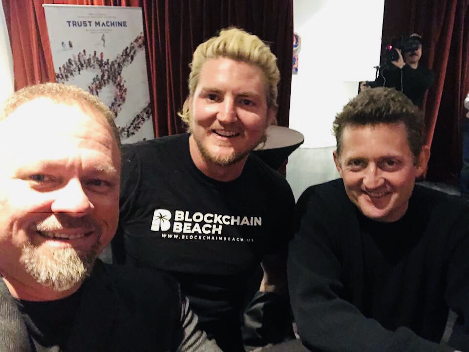 Alex Winter, Mark Jeffrey, and Austin Davis in Trust Machine: The Story of Blockchain (2018)