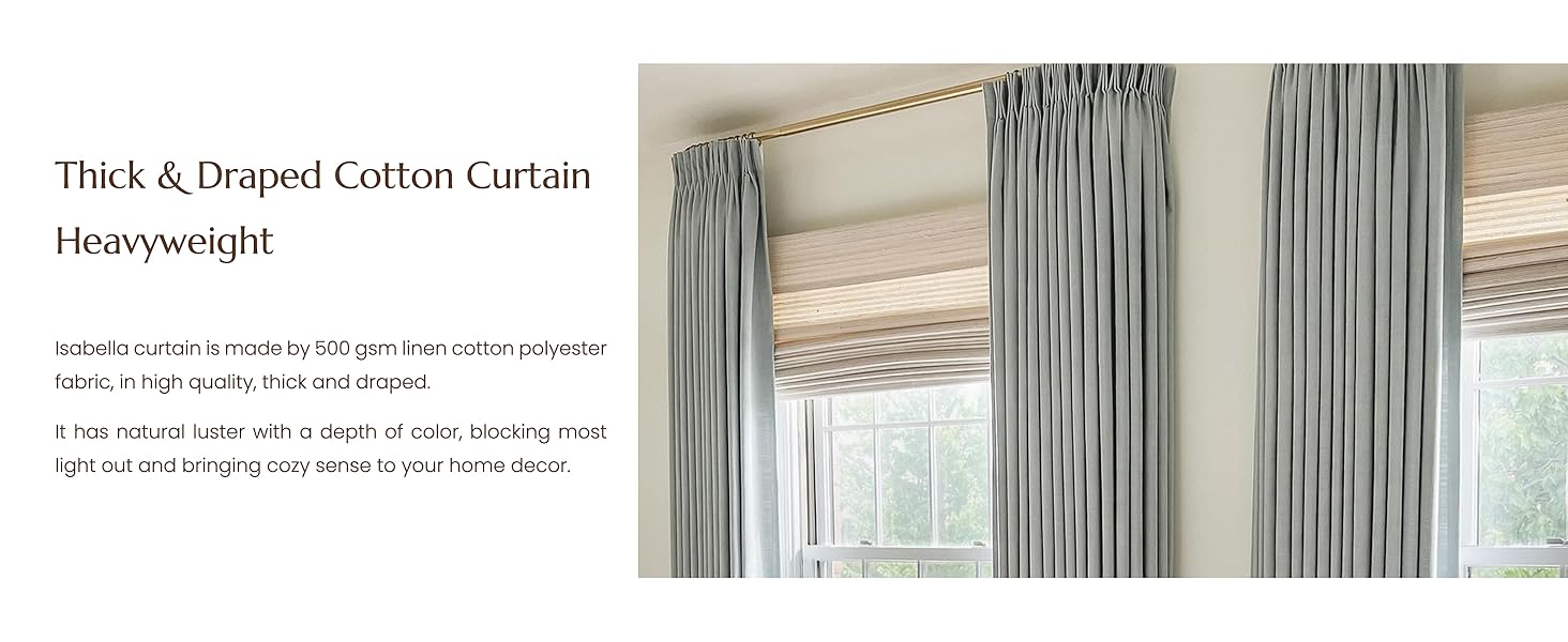 Isabella Cotton Polyester Curtain