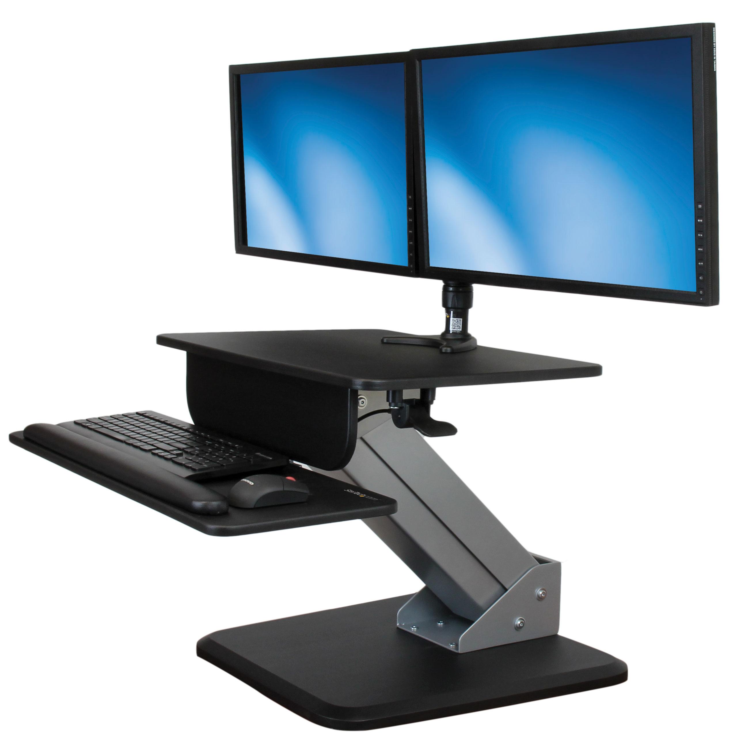 Amazon.com: Sit-to-Stand Workstation with Dual Monitor