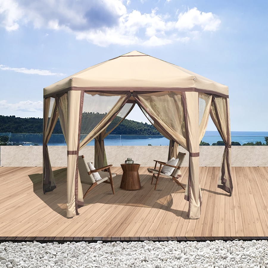 Reva Hexagon Folding Gazebo