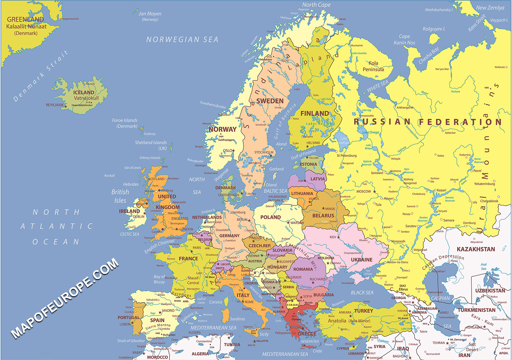 Modern Day Map Of Europe - Almeda Malissia