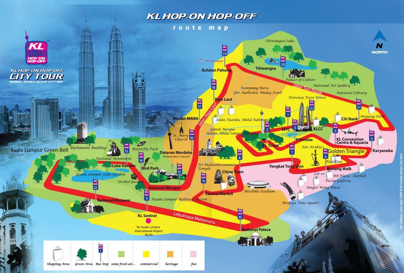 Hop on hop off kuala lumpur route map - Kuala lumpur hop on hop off ...