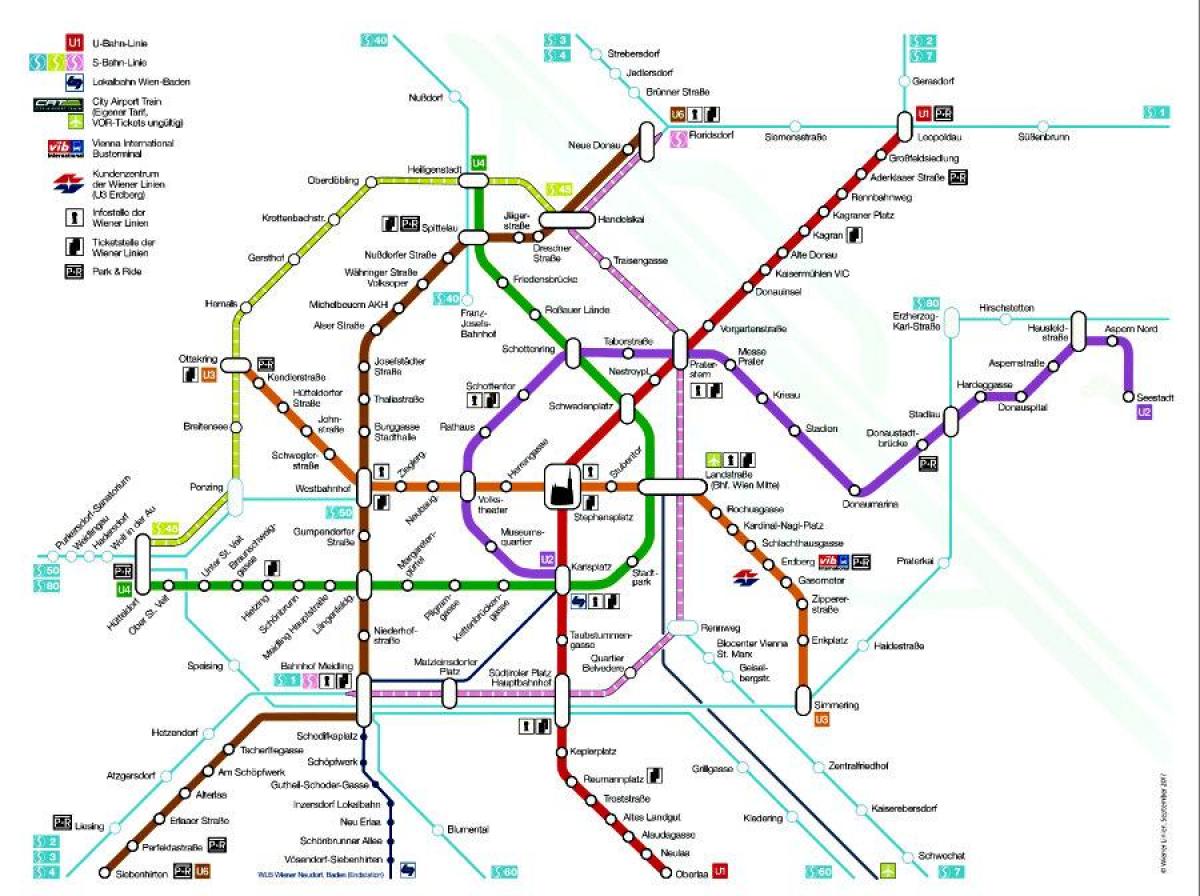 Vienna metro station map