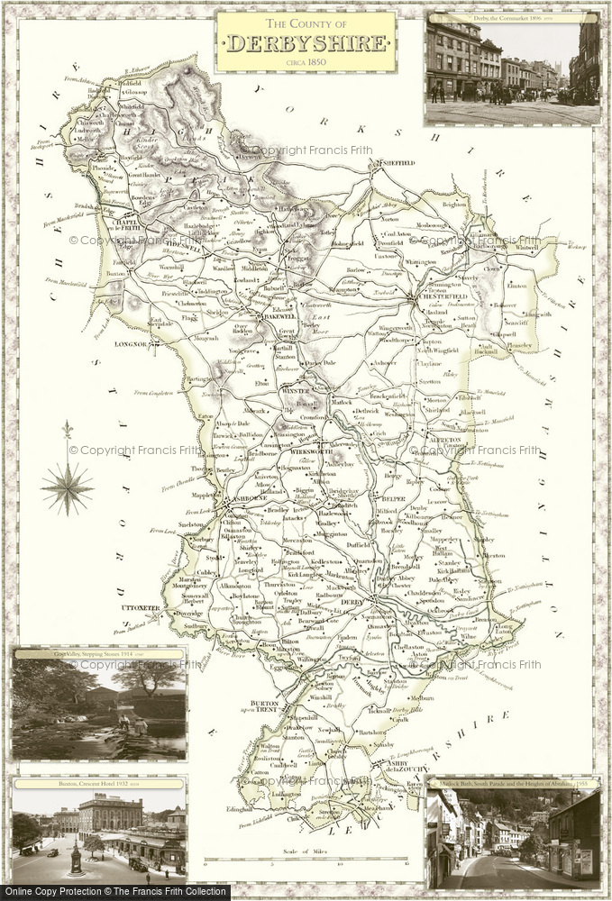 Old Map of Historic Map covering Burbage in 1840