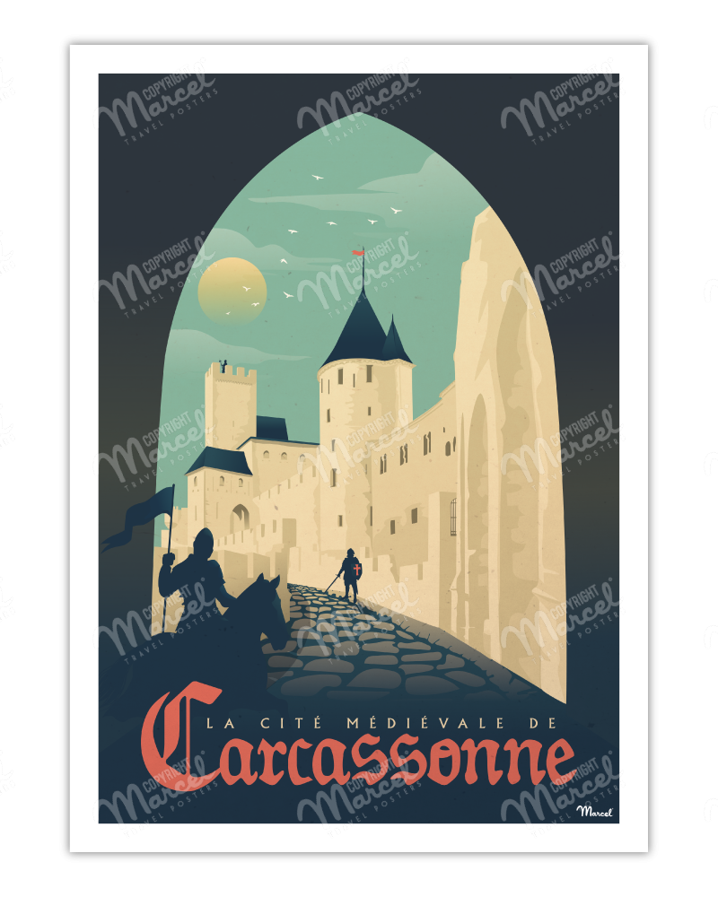 Affiches CARCASSONNE "La Cité Médiévale"