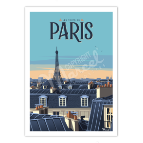 Affiche PARIS "Les Toits"