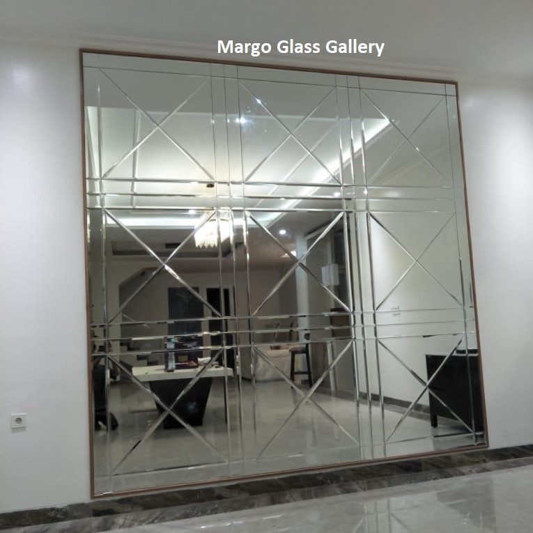 Beveled Wall Mirror Wajik with Brown Frame MG 065006 » Mirrors Glass ...