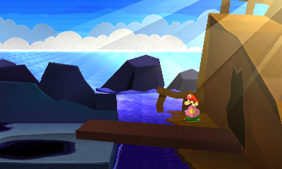 Last paperization spot in Whitecap Beach of Paper Mario: Sticker Star.